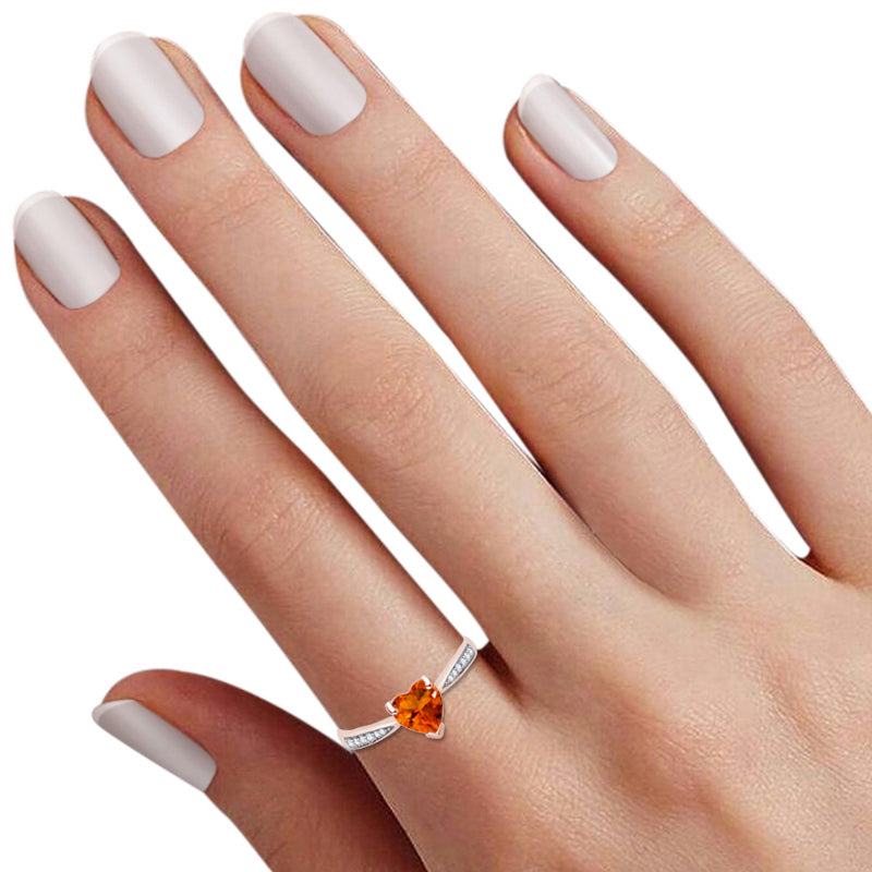 Solitaire Heart Promise Ring for Women