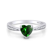 Solitaire Heart Promise Ring