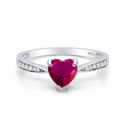 Solitaire Heart Promise Ring