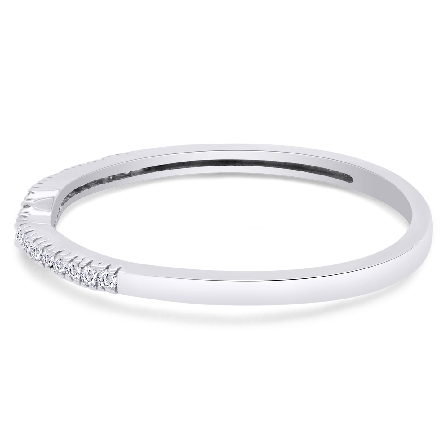 Load image into Gallery viewer, 1/10 Carat Round White Natural Diamond Contour Enhancer Guard Band Ring In 925 Sterling Silver
