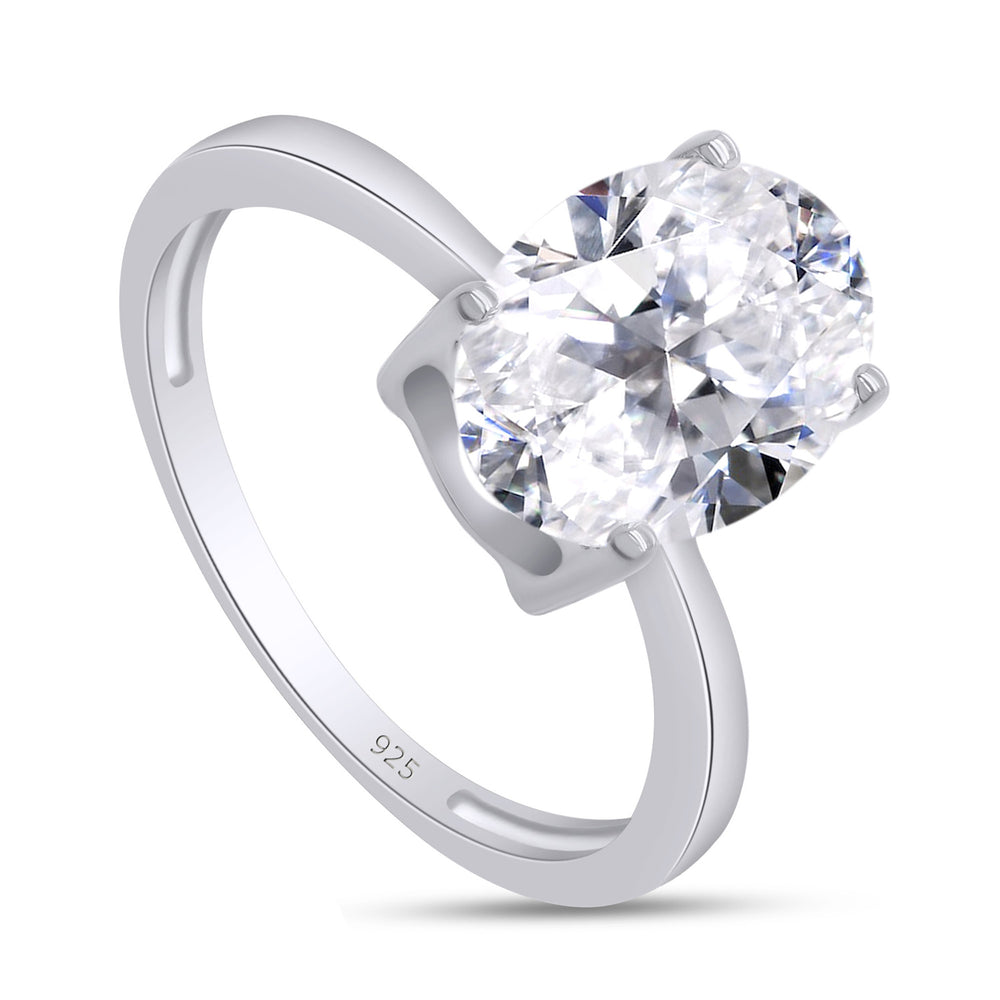 
                      
                        2 Carat 9X7MM Oval Lab Created Moissanite Diamond Solitaire Ring In 925 Sterling Silver
                      
                    