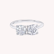 Toi Et Moi Round & Cushion Cut 2-Stone Engagement Ring