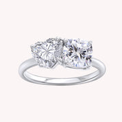 Toi Et Moi 2-Stone Lab Created Moissanite Ring