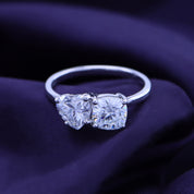 Toi Et Moi 2-Stone Lab Created Moissanite Ring