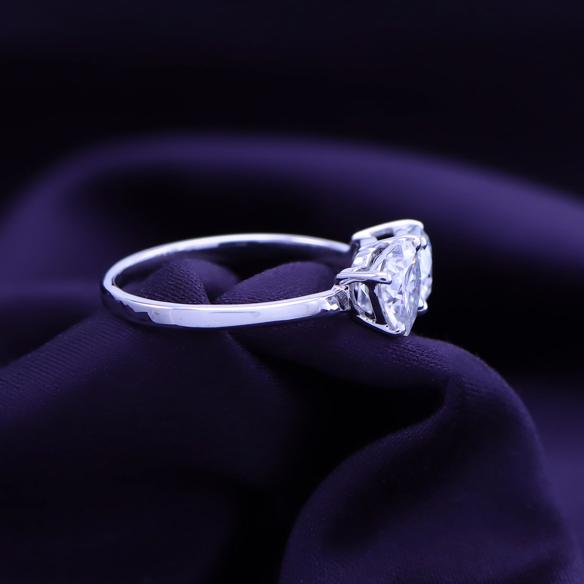 Toi Et Moi 2-Stone Lab Created Moissanite Ring