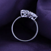 Toi Et Moi 2-Stone Lab Created Moissanite Ring