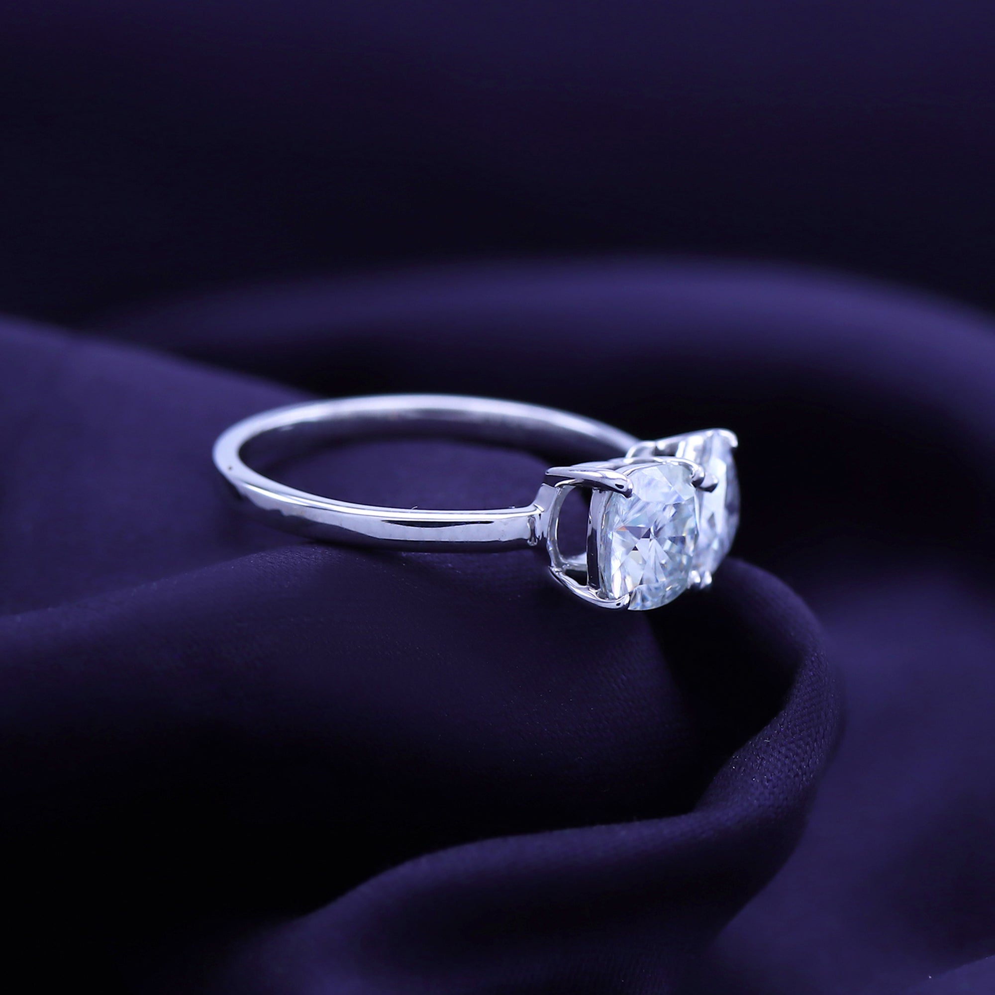 Toi Et Moi 2-Stone Lab Created Moissanite Ring