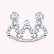 Bubble Round Lab Grown Diamond Initial Letter Ring