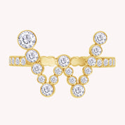 Bubble Round Lab Grown Diamond Initial Letter Ring