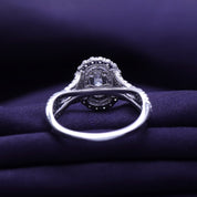 Halo Split Shank Engagement Ring for Women