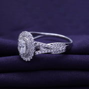Halo Split Shank Engagement Ring for Women