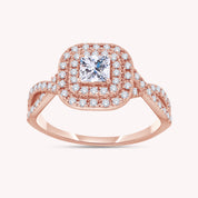 Princess Cut Lab Grown Diamond Engagement Ring