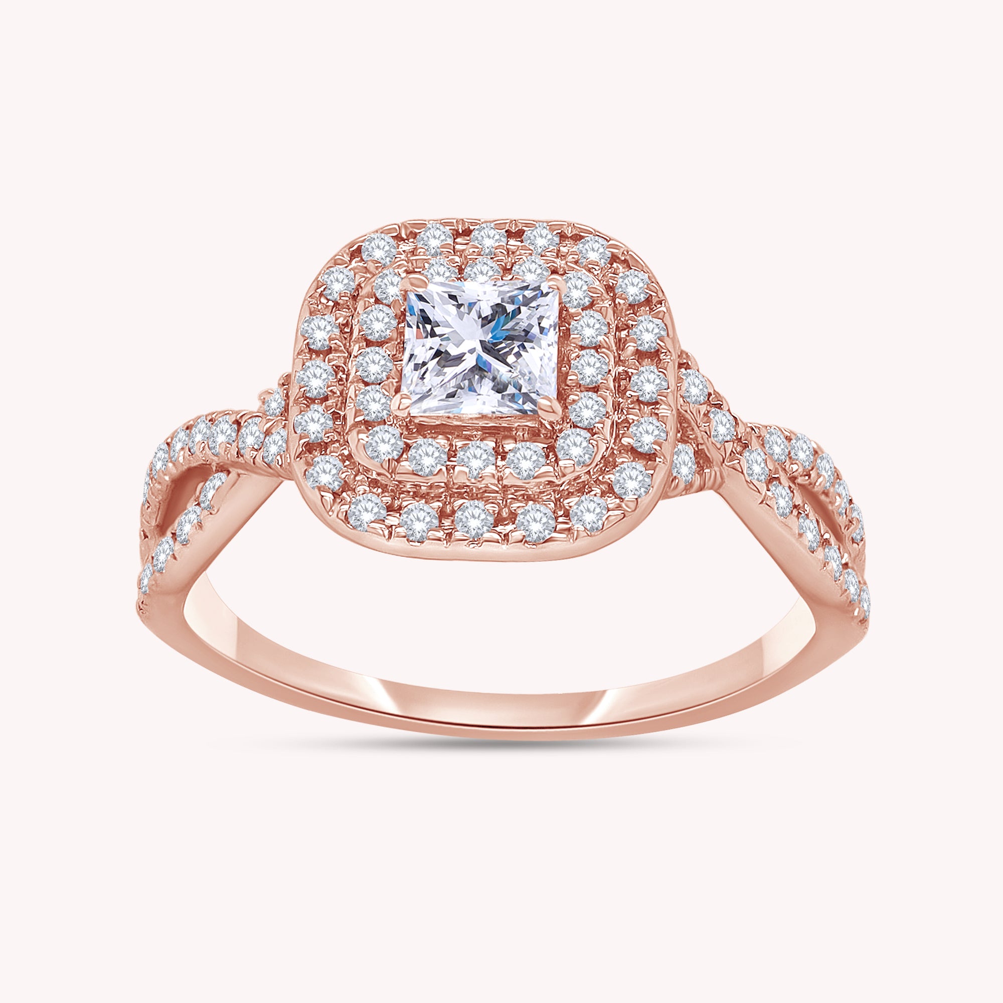 Princess Cut Lab Grown Diamond Engagement Ring