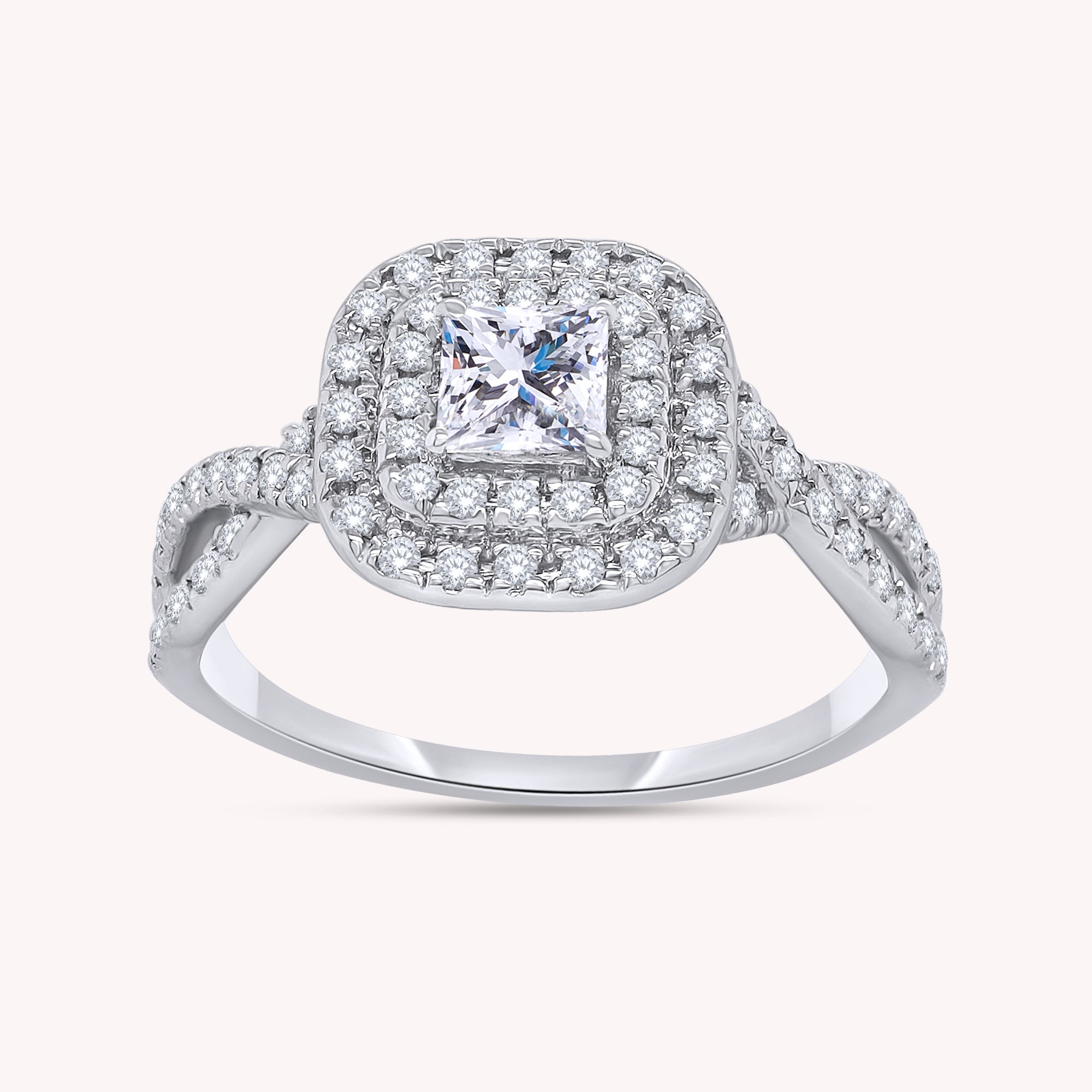 Princess Cut Lab Grown Diamond Engagement Ring