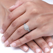 Princess Cut Lab Grown Diamond Engagement Ring