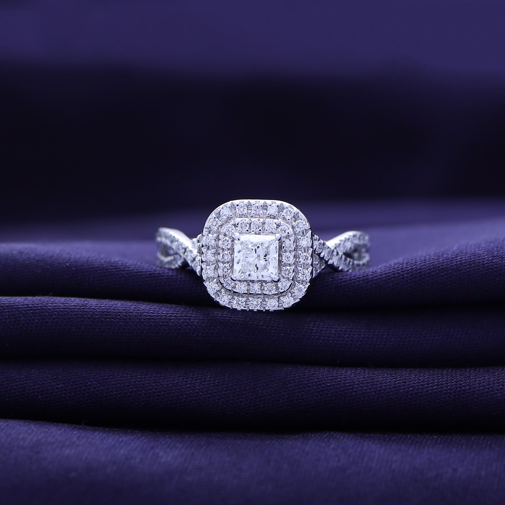 Princess Cut Lab Grown Diamond Engagement Ring
