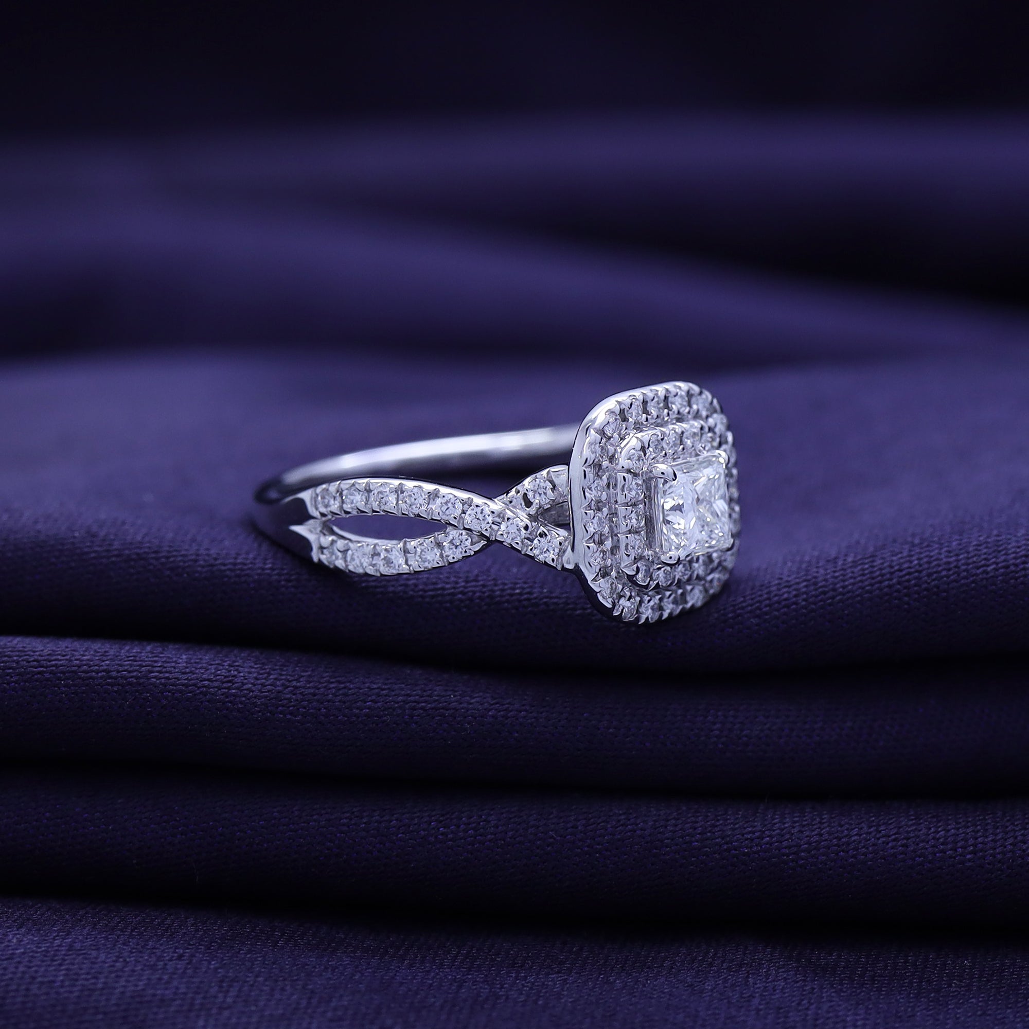 Princess Cut Lab Grown Diamond Engagement Ring