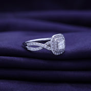 Princess Cut Lab Grown Diamond Engagement Ring