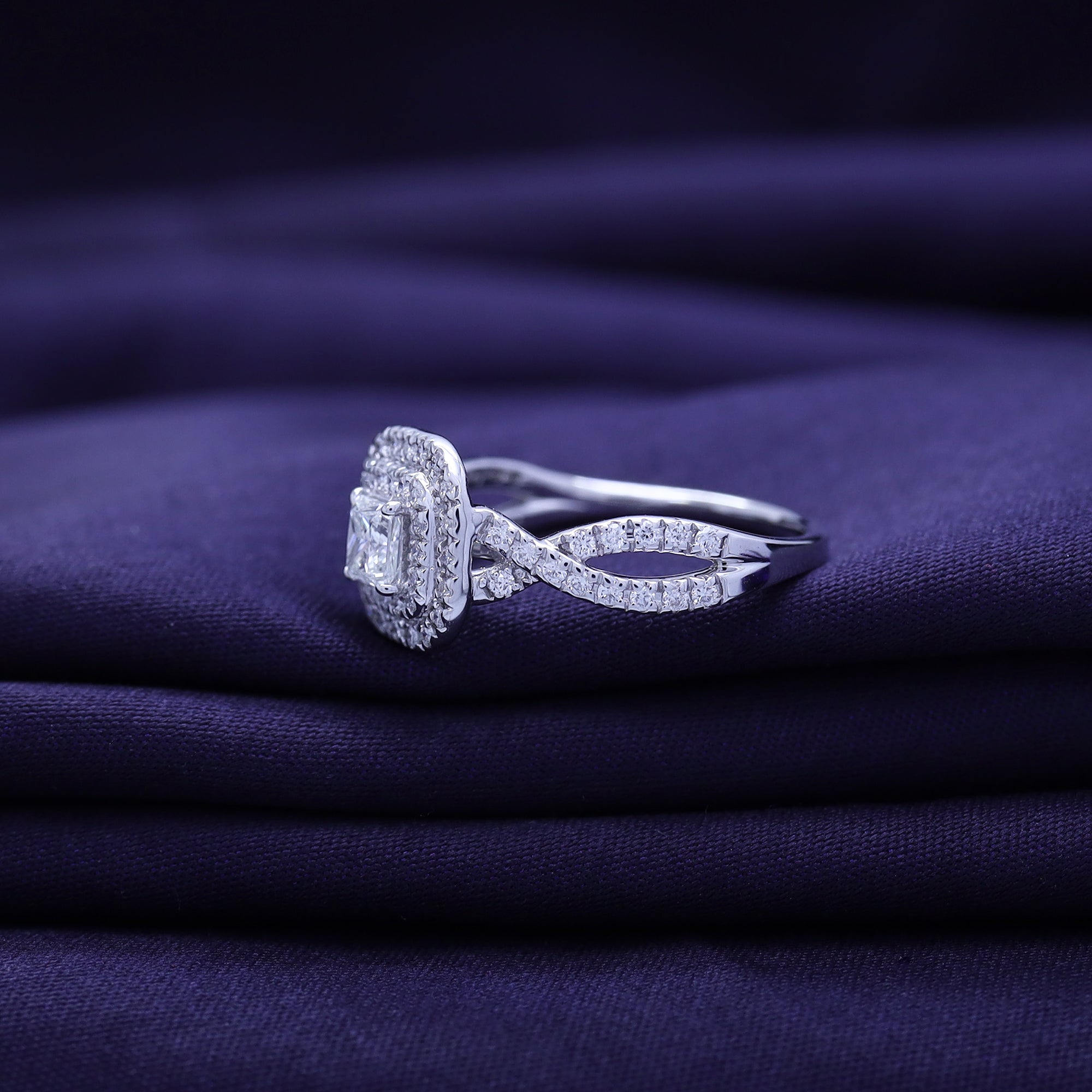 Princess Cut Lab Grown Diamond Engagement Ring