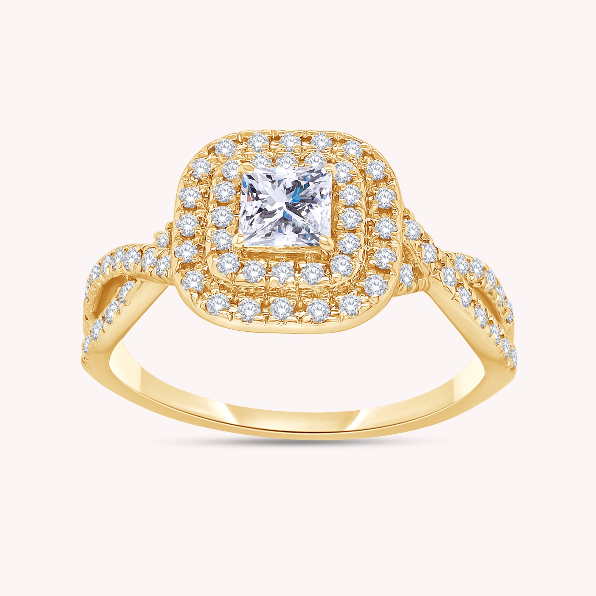 Princess Cut Lab Grown Diamond Engagement Ring