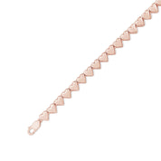 4MM Plain Heart Shape Link Necklace (16 to 20 inch)