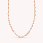 4MM Plain Heart Shape Link Necklace (16 to 20 inch)