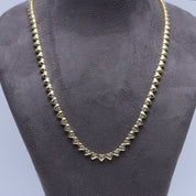 4MM Plain Heart Shape Link Necklace (16 to 20 inch)