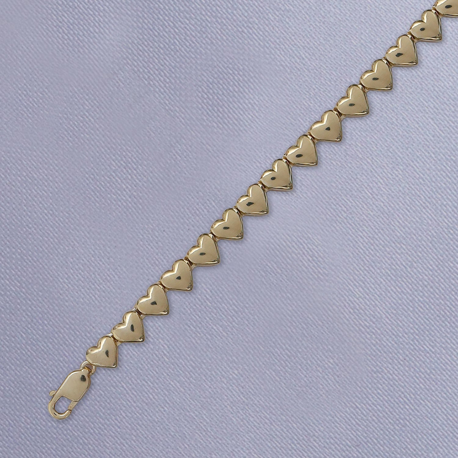 4MM Plain Heart Shape Link Necklace (16" to 20")