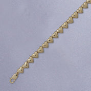 4MM Plain Heart Shape Link Necklace (16" to 20")