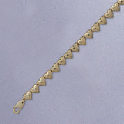 4MM Plain Heart Shape Link Necklace (16 to 20 inch)