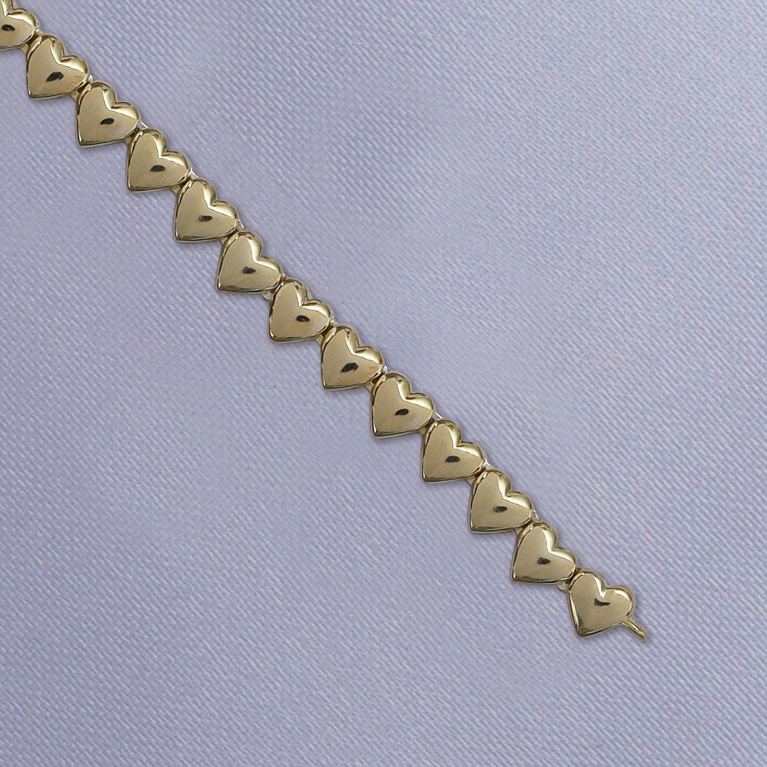 4MM Plain Heart Shape Link Necklace (16 to 20 inch)
