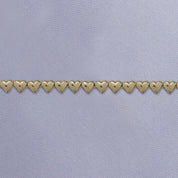 4MM Plain Heart Shape Link Necklace (16" to 20")