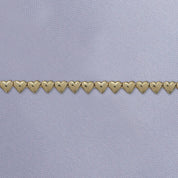 4MM Plain Heart Shape Link Necklace (16 to 20 inch)