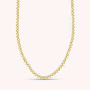 4MM Plain Heart Shape Link Necklace (16 to 20 inch)