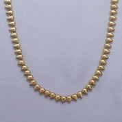 4MM Plain Pear Shape Link Necklace (16" to 20")