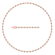 3 1/4 Carat Link Chain Necklace In Moissanite with 3.6MM Width