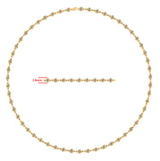 3 1/4 Carat Link Chain Necklace In Moissanite with 3.6MM Width