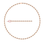 5 1/4 Carat Link Chain Necklace In Moissanite with 4.10MM Width