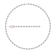 5 1/4 Carat Link Chain Necklace In Moissanite with 4.10MM Width