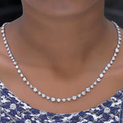 Tennis Choker Chain Necklaces In Lab Created Moissanite