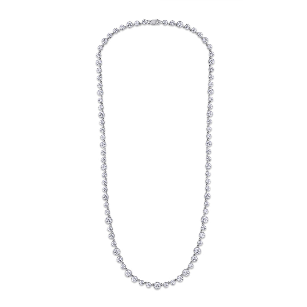 
                      
                        Tennis Link Chain Necklaces For Women In 925 Sterling Silver Round Lab Created Moissanite Diamond Two Tone Choker Necklace Dainty Jewelry Gifts
                      
                    