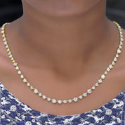 Tennis Choker Chain Necklaces In Lab Created Moissanite