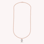 Hexagon Bezel Set 3MM Ball Chain Necklace 2.80 Carat Lab Created Moissanite Solitaire Pendant Necklace