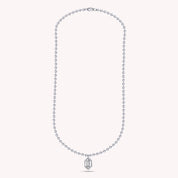 Hexagon Bezel Set 3MM Ball Chain Necklace 2.80 Carat Lab Created Moissanite Solitaire Pendant Necklace