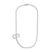Tennis Necklaces Bezel Set In Lab Created Moissanite