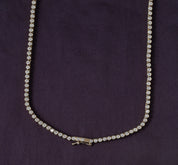 Tennis Bezel Set Initial Letter White Cubic Zirconia Necklace