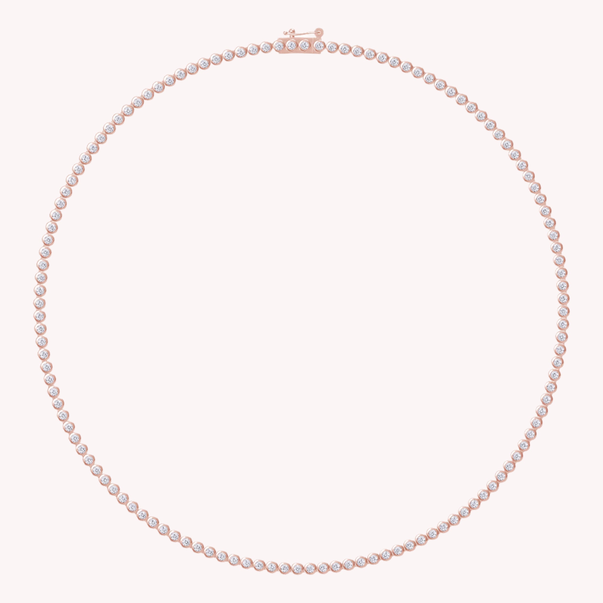 Tennis Necklaces Bezel Set White Sparkling Cubic Zirconia Dainty Necklace