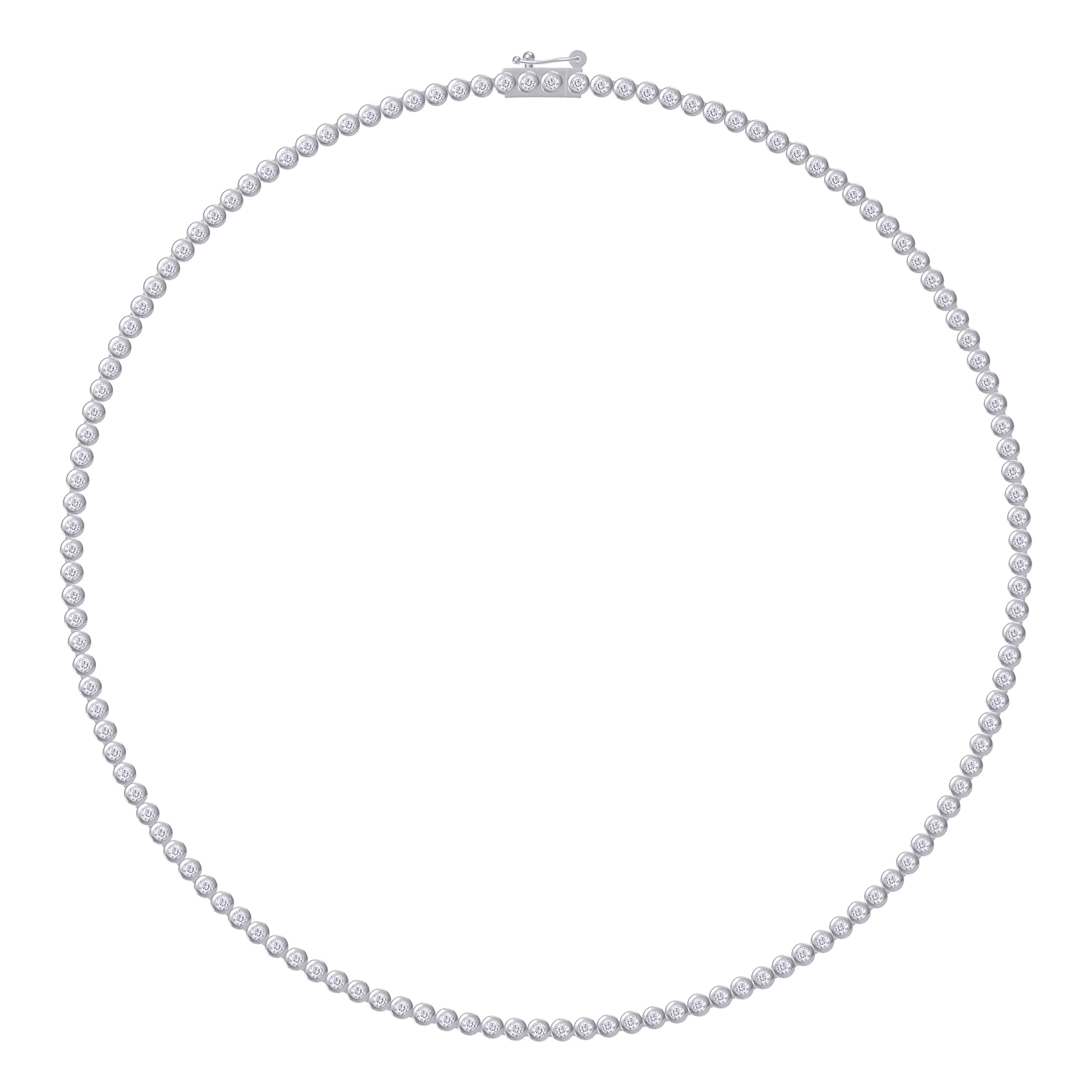 Tennis Necklaces Bezel Set 4.50 Cttw Lab Grown Diamond Necklaces