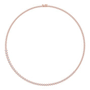 Tennis Necklaces Bezel Set In White Cubic Zirconia Necklaces