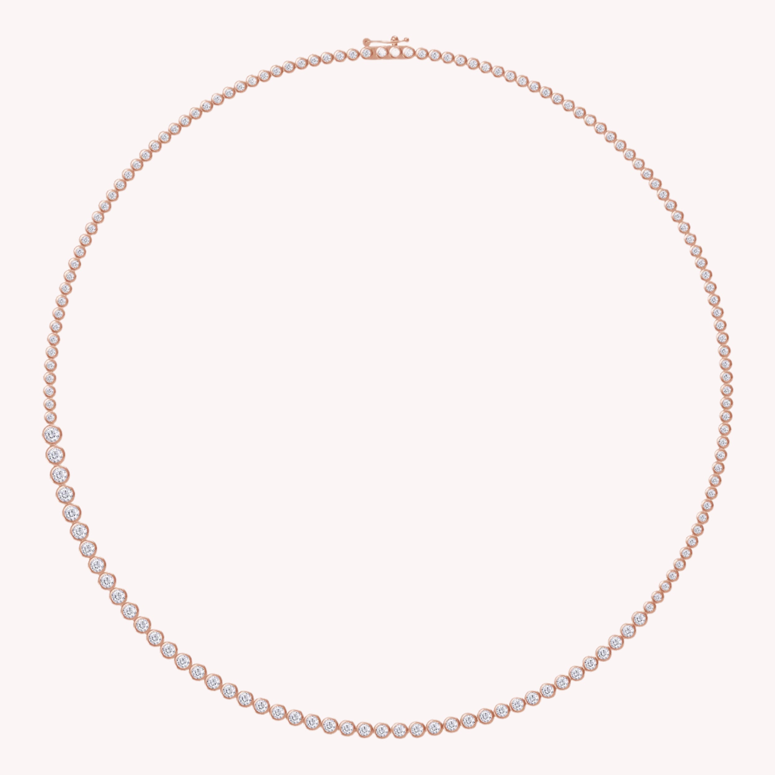 Tennis Necklaces Bezel Set In 4.45 Cttw Lab Grown Diamond Necklaces